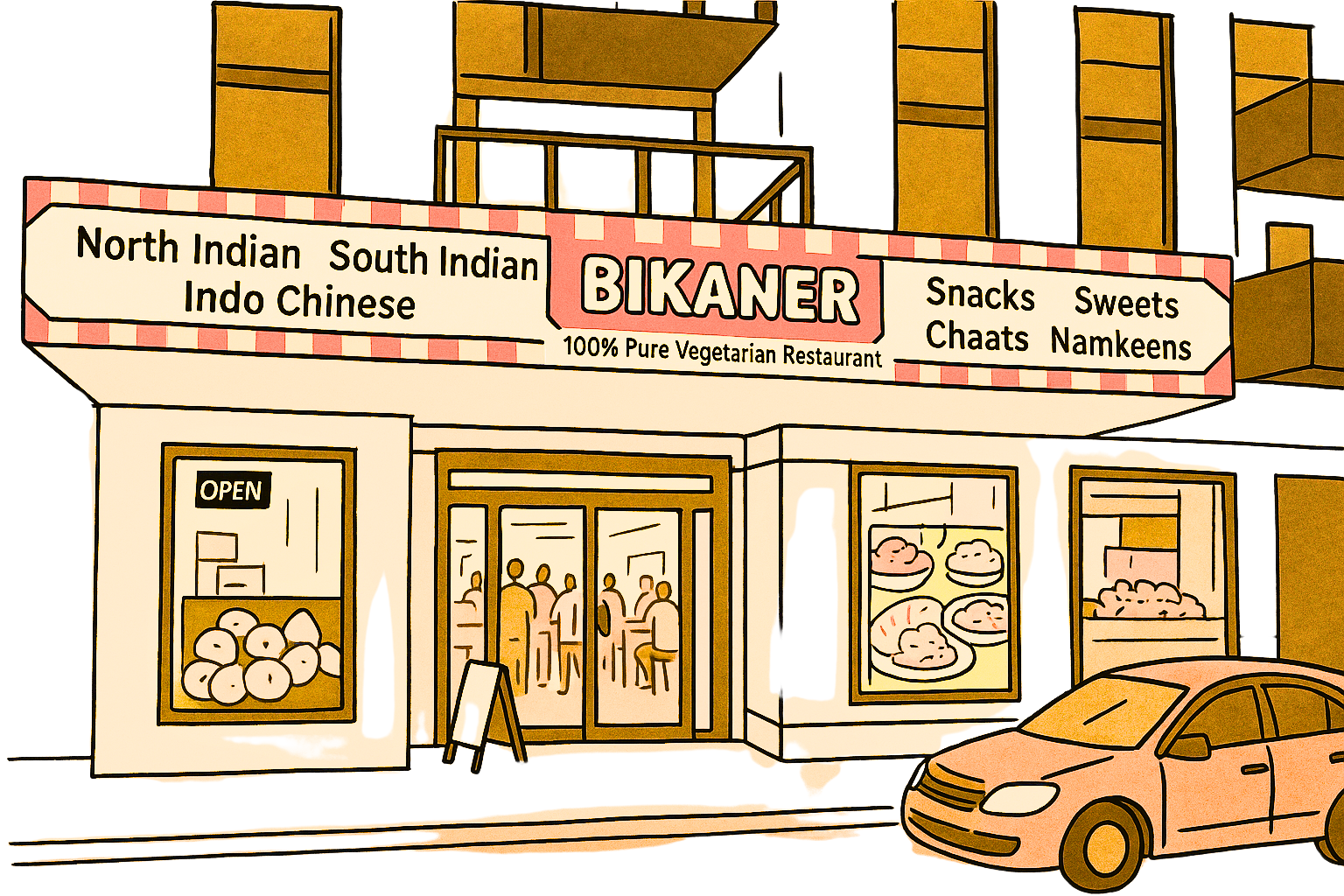 Illustration of the Bikaner storefront